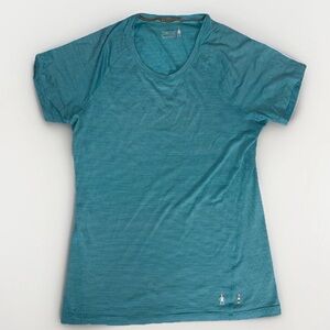 Smartwool Womens Merino 150 Baselayer Short Sleeve Top Blue Large-Read notes